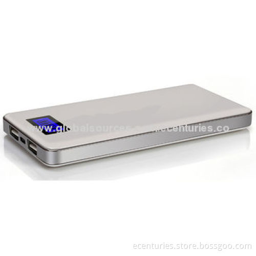 12,000mAh power bank with big capacity with LED display